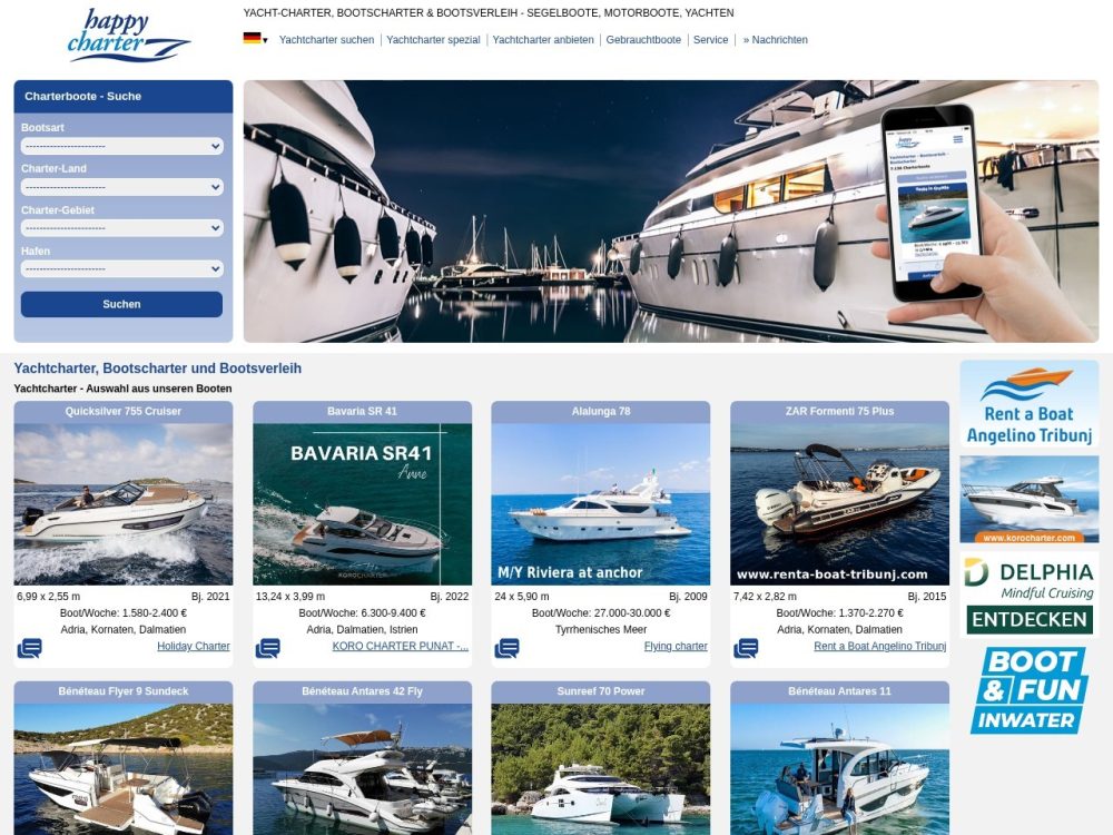 Screenshot Happycharter.com